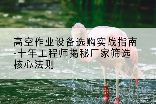 安源剪叉式升降机厂家-高空作业设备选购实战指南-十年工程师揭秘厂家筛选核心法则